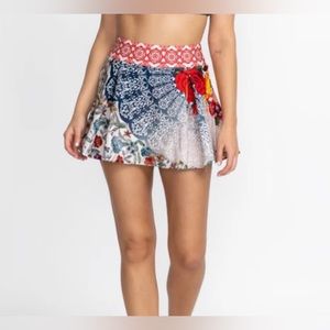 Johnny Was Tango Pleated Tennis Skirt Size XL  Color Multi